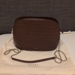Sezane Brown Crossbody Bag